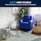 Flash Furniture Kids Recliner, 21-1/2" to 36-1/2" x 27", Upholstery Color: Blue, Weight Capacity: 90 lb. DG-ULT-KID-BLUE-GG - alternate 3